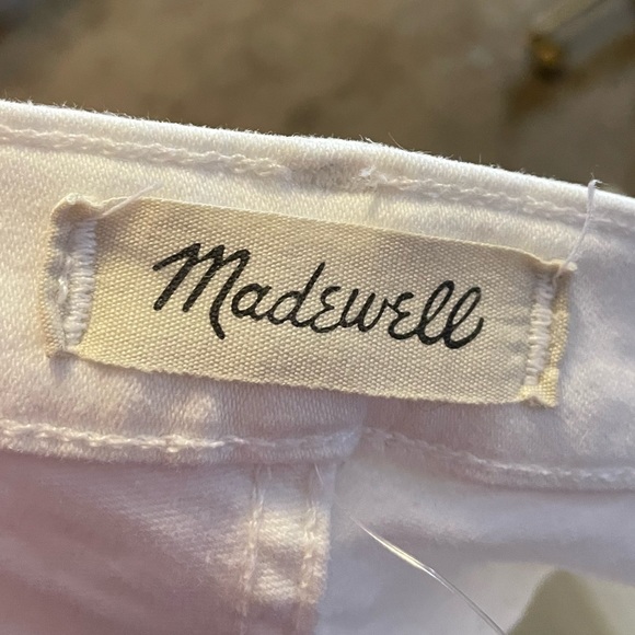 Madewell High-Waisted White Petite Skinny Jeans - Picture 3 of 6
